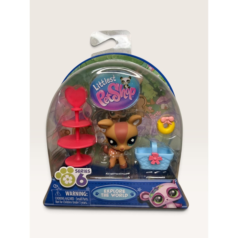Littlest Pet Shop Series 6 Explore the World Deer & Accessories Set NEW